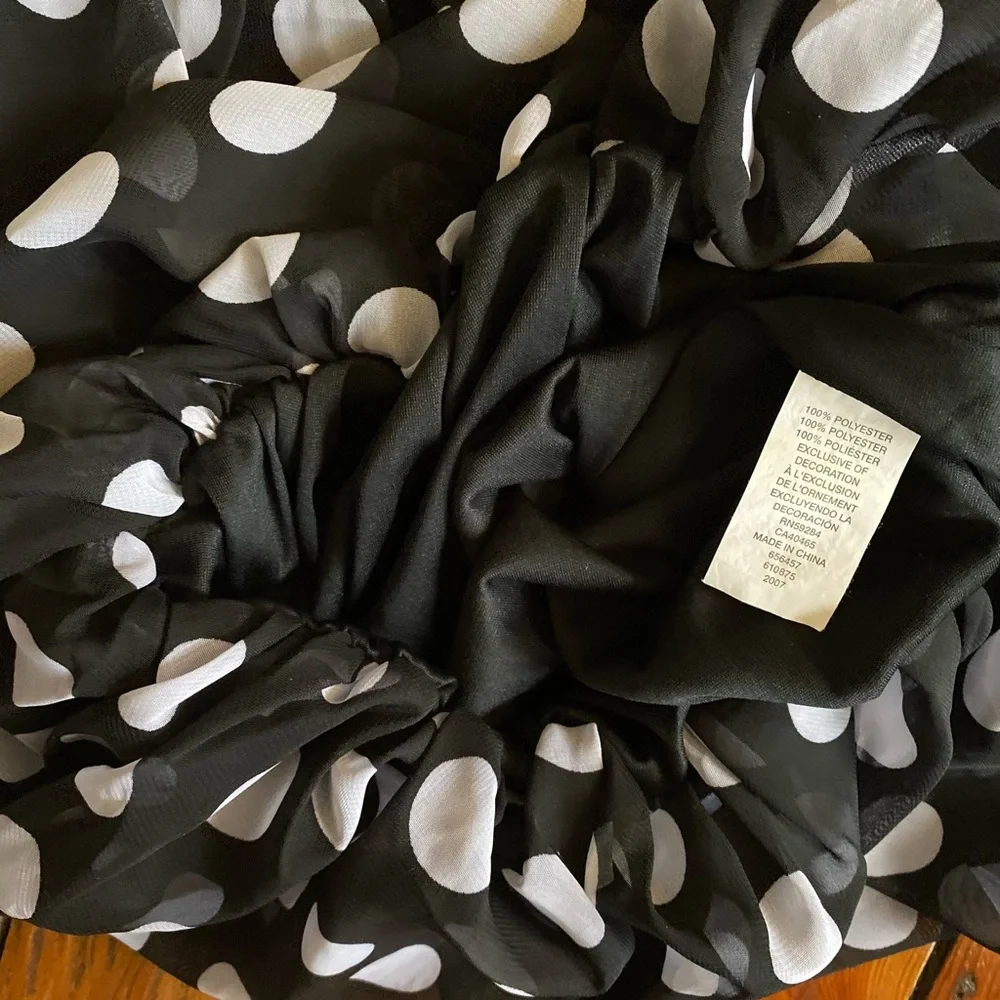 Childrens Place Sequin Black & White Polka Dot Dress or Tunic Top Size 5